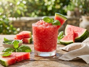Watermelon with Basil