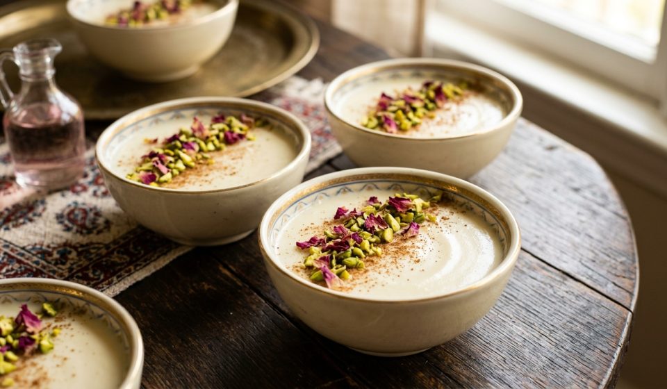 Mahlabiya: Easy Arabic Milk Pudding with Rose Water Mahlabiya