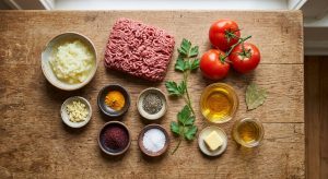 Persian Tawa Kabab ingredients
