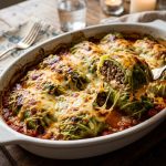 Cheesy Ground Beef Stuffed Cabbage