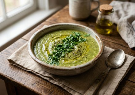 Healthy creamy broccoli soup