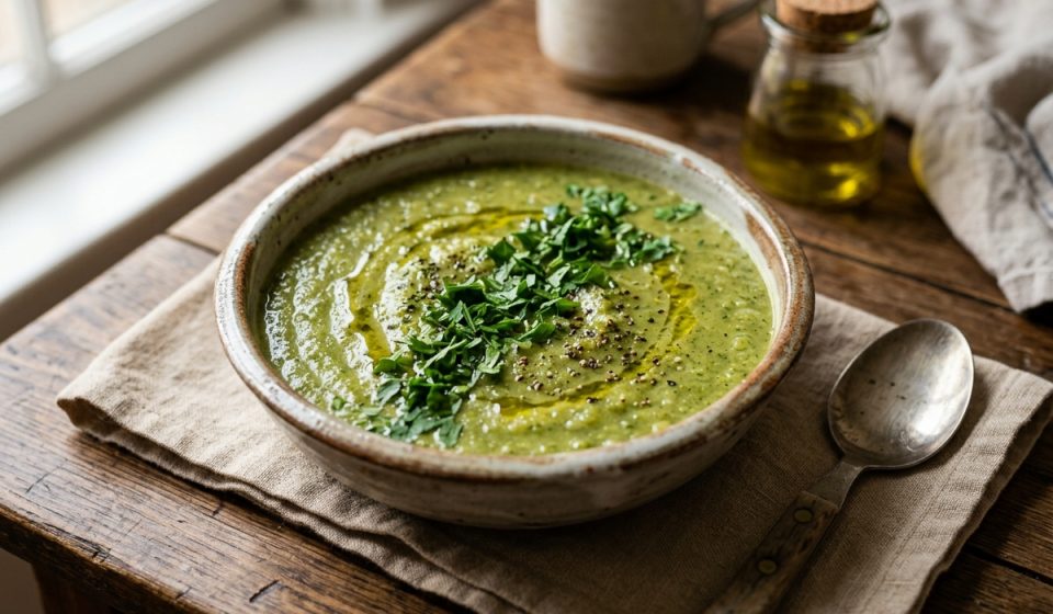 Healthy creamy broccoli soup